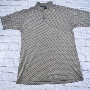 Callaway Golf Shirt Large Tan 80s Two-Ply Double Mercerized Short Sleeve Polo